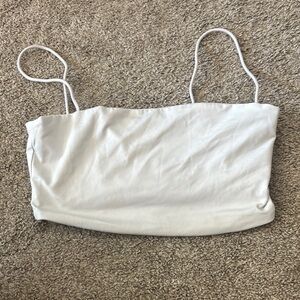 White Spaghetti Strap Crop Top